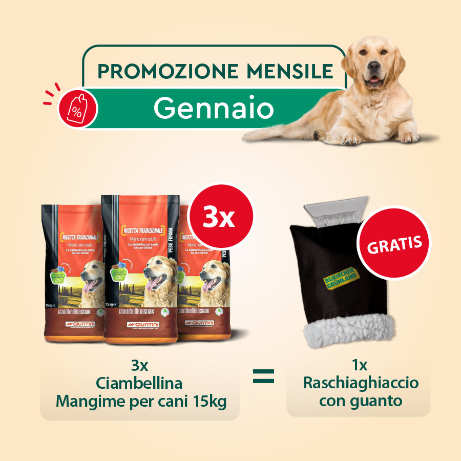 Giuntini Ciambellina Snak Mangime Completo per Cani Adulti e Anziani 15Kg