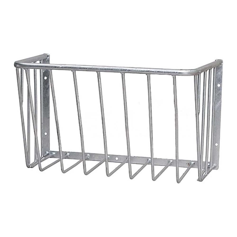 Rack da fieno per montaggio a parete, grande, 760 mm, zincato