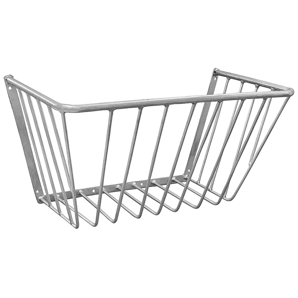 Rack da fieno per montaggio a parete, grande, 760 mm, zincato
