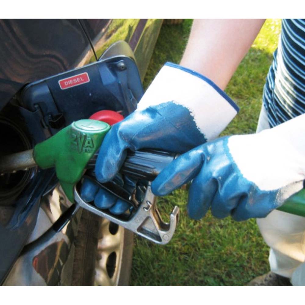 Guanto robusto in nitrile con risvolto BluNit