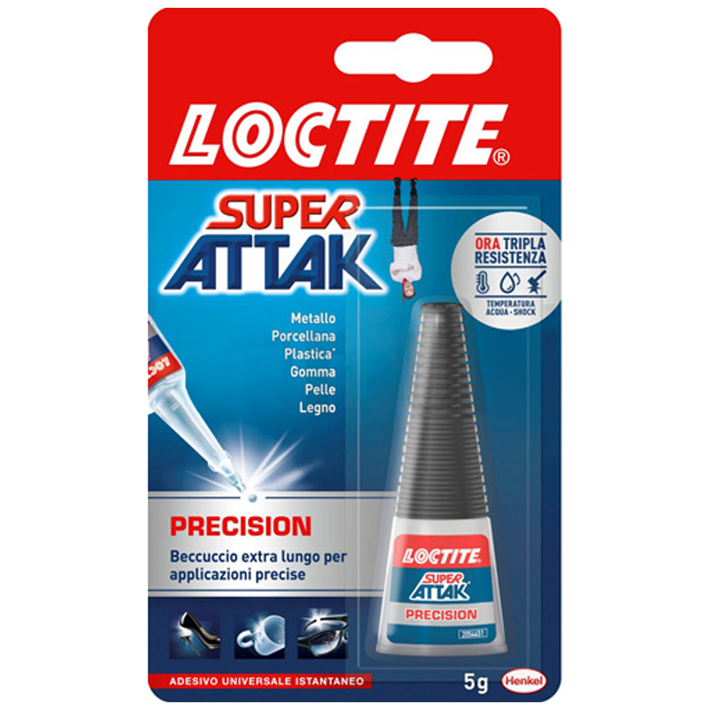 Loctite Super Attak 5gr – Colla Istantanea Potente per Tutti i Materiali
