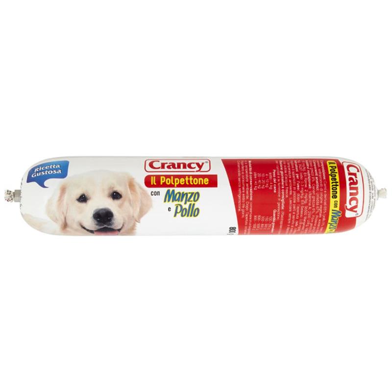 Crancy Polpettone Manzo e Pollo 800g – Mangime Completo per Cani