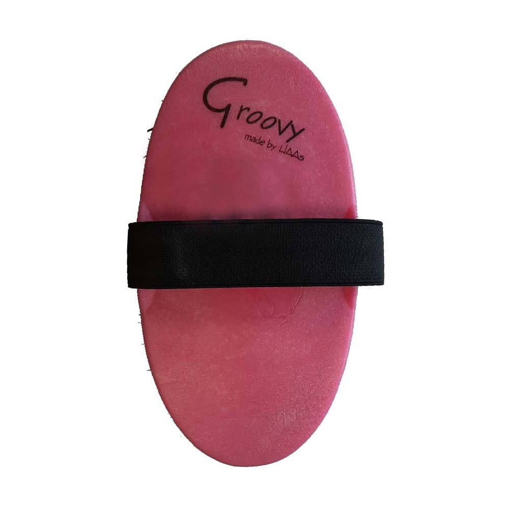Spazzola cavallo Groovy con setole morbide e cinghia elastica