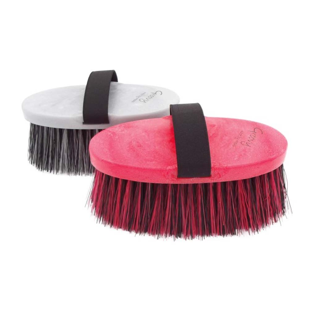 Spazzola cavallo Groovy con setole morbide e cinghia elastica