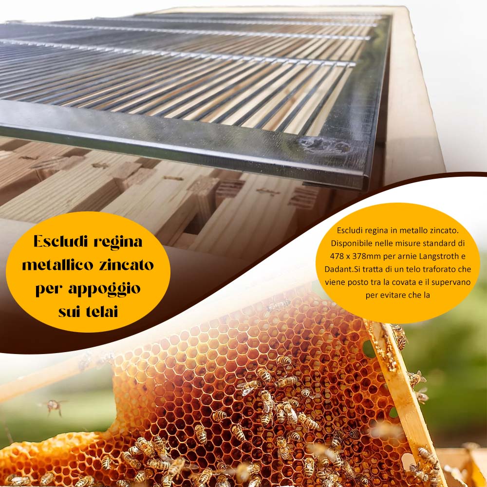 Escludi regina metallico zincato per appoggio sui telai 478x378