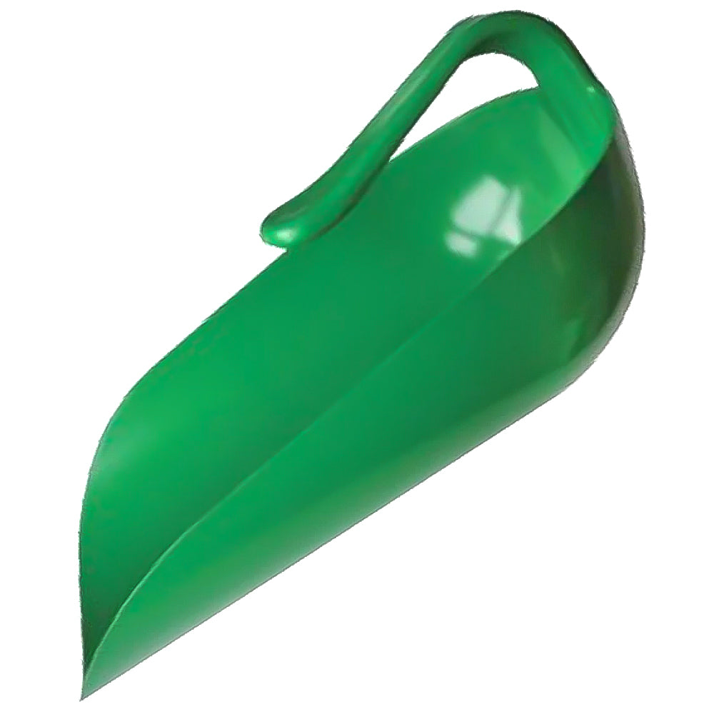 Paletta per mangime in plastica con impugnatura interna