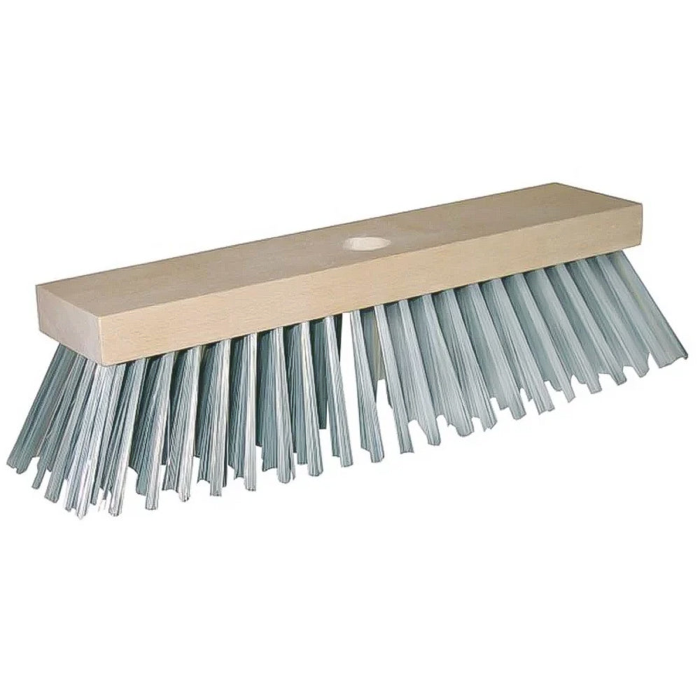 Scopa in filo d'acciaio per la pulizia di ghiaia e sporco dai tetti