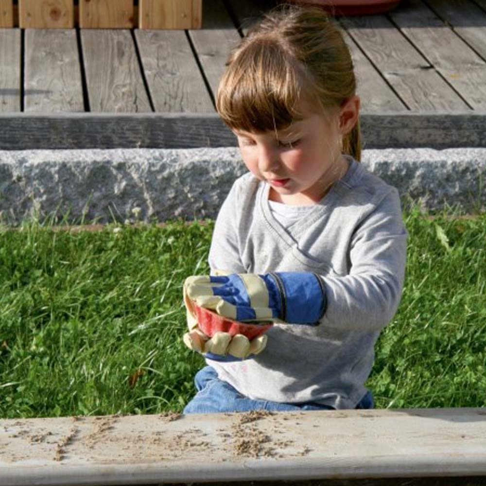 Keron Garden Kinderhandschuh aus Kunstleder – Größen 4 bis 8 – 6 Schnürsenkel