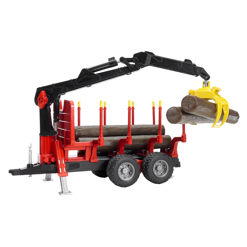 Camion Trasporto Legname MAN Con Gru | Scala 1:16 | 3 Tronchi Inclusi | Giocattolo Bruder Per Bambini