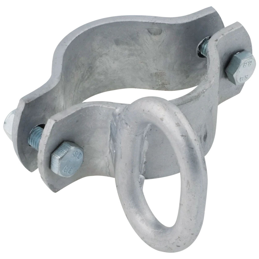 Collare D=76 con foro per perno e piastra di supporto