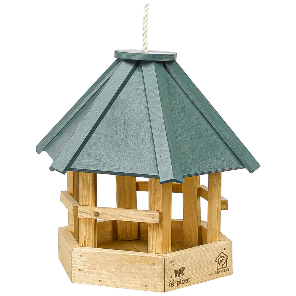 Mangiatoia in legno per uccelli 8