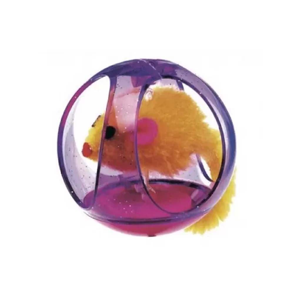 PA 5214 Giocattolo per gatti in plastica e peluche