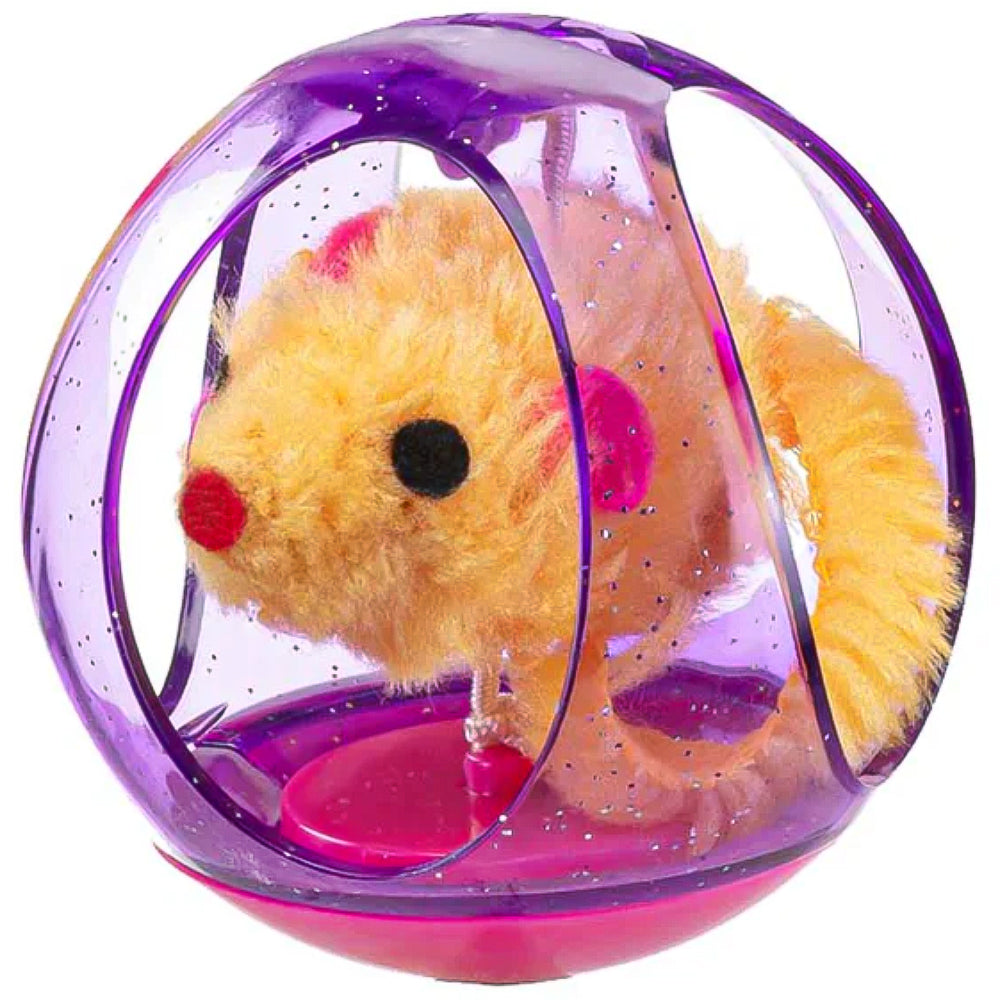 PA 5214 Giocattolo per gatti in plastica e peluche