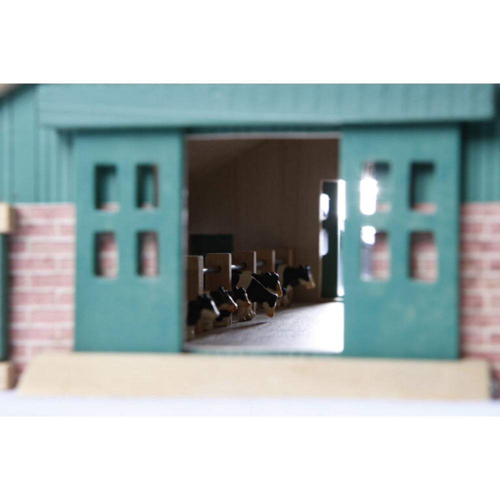 Holz Kuhstall Offenstall Modell Maßstab 1:87