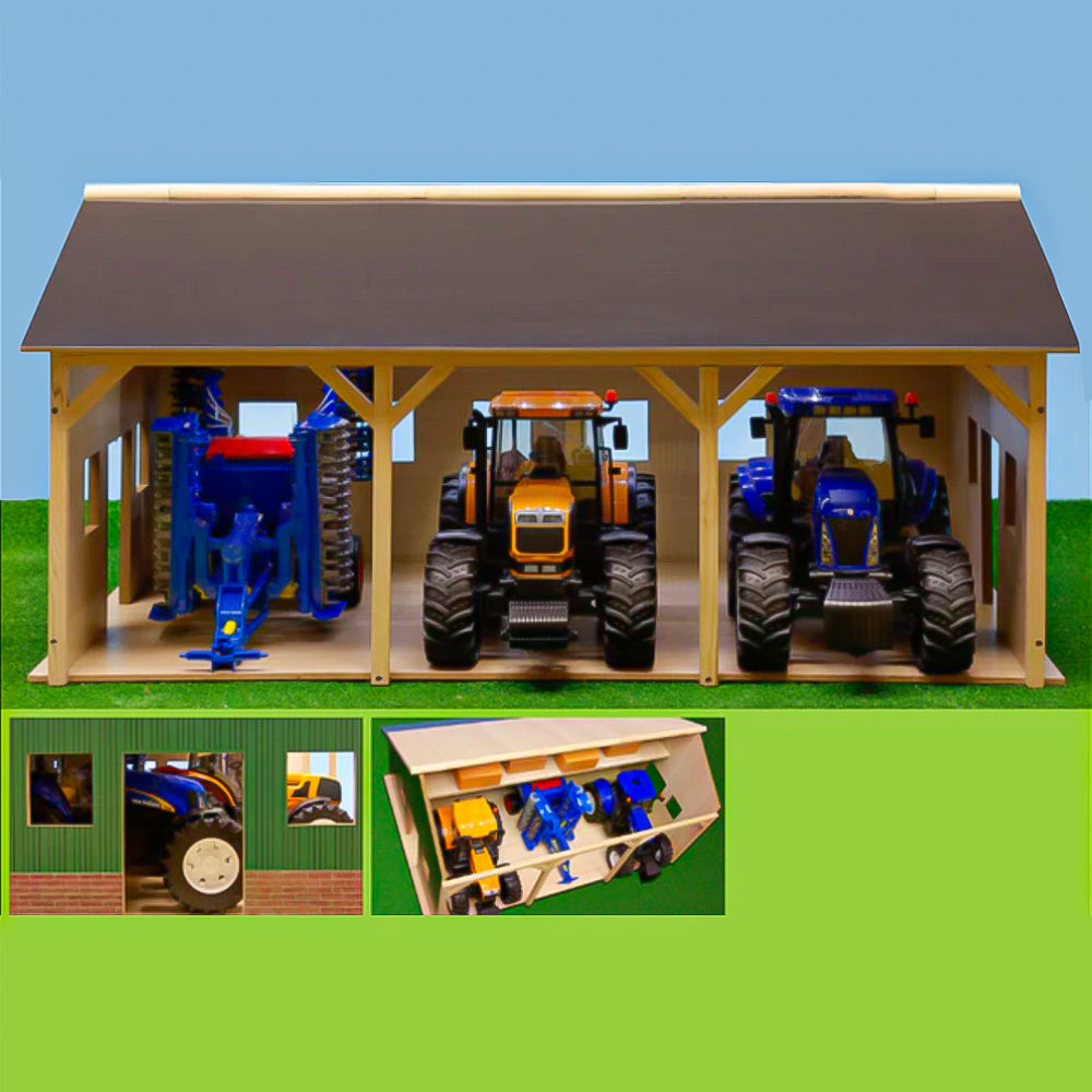 Capannone Agricolo Kids Globe per 3 Veicoli 1:16