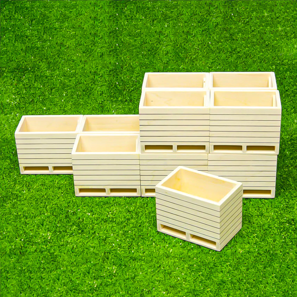 Kids Globe Farming - Set di scatole per patate in legno da 6 pezzi