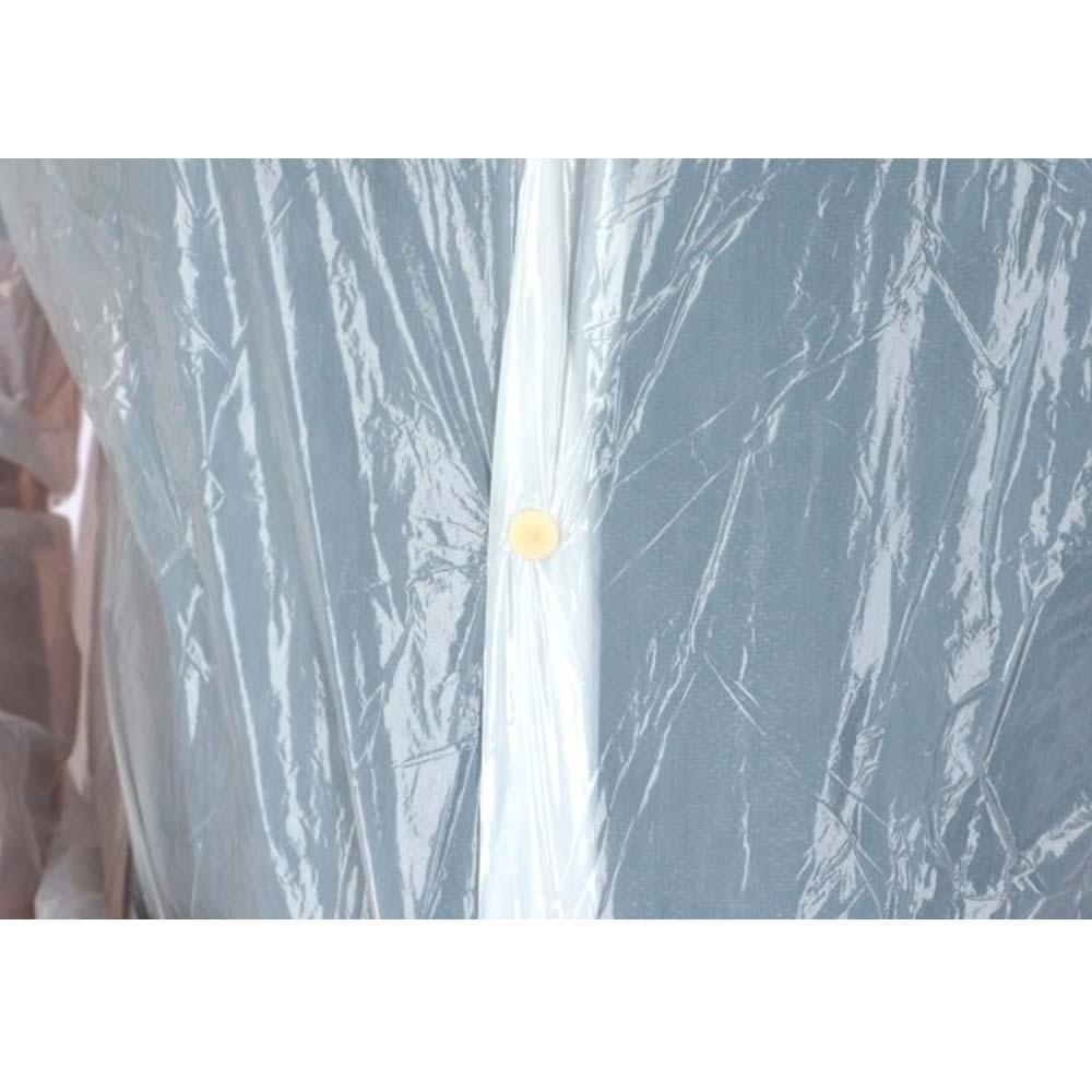 Grembiule Monouso con Maniche Polietilene e Bottoni a Pressione