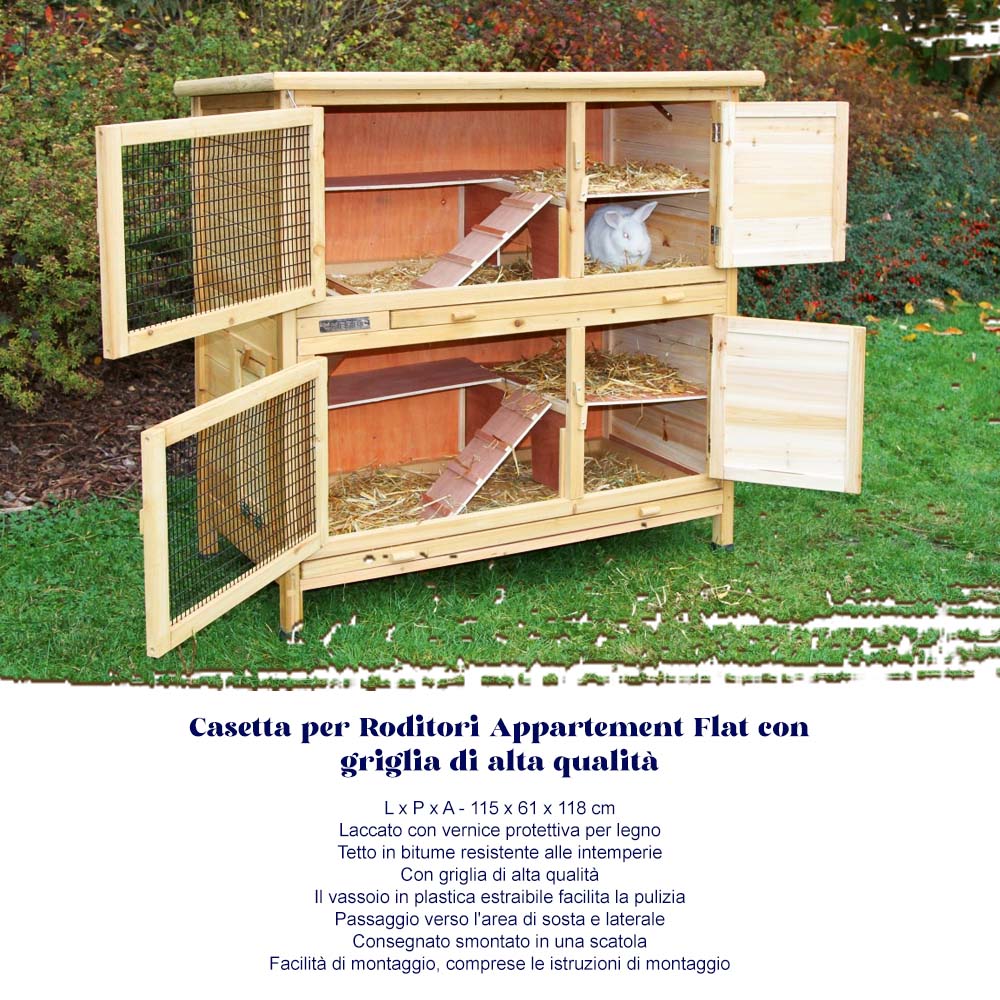 Casetta per Roditori Appartement Flat con griglia di alta qualità