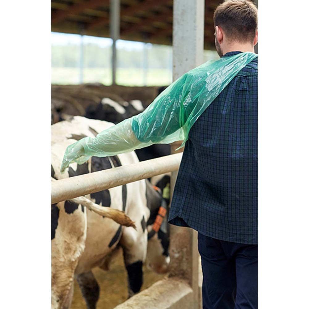 Guanto Veterinario Monouso Vettop Con Protezione Spalla