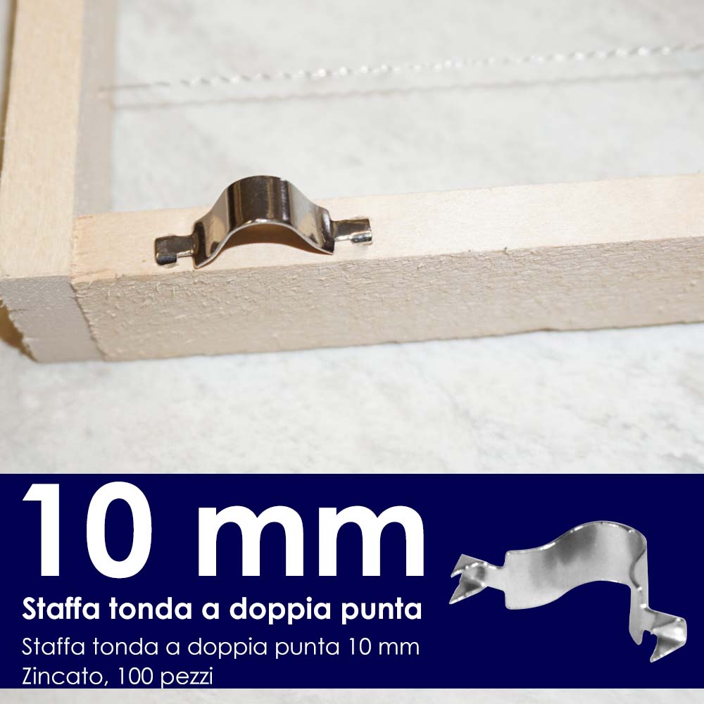 Staffa tonda a doppia punta 10 mm
