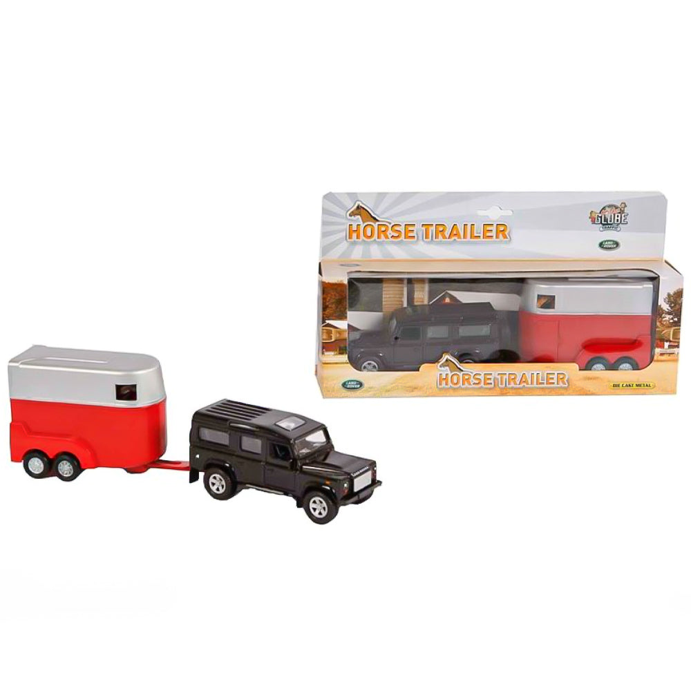 Kids Globe - Land Rover Defender con Rimorchio per Cavalli