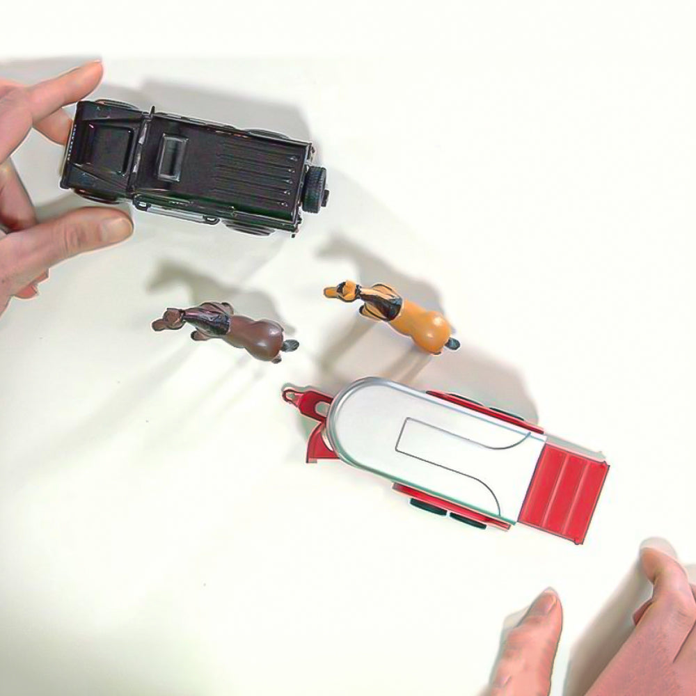 Kids Globe - Land Rover Defender con Rimorchio per Cavalli