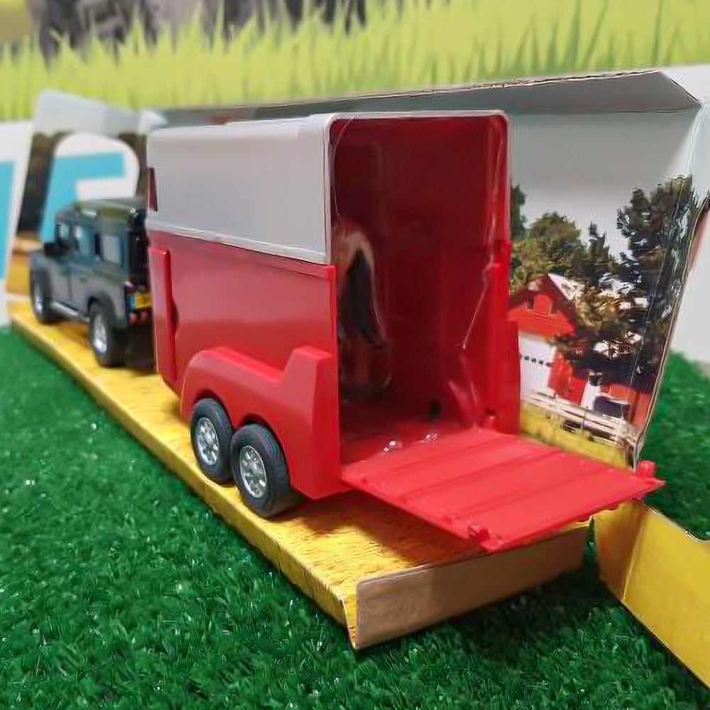 Kids Globe - Land Rover Defender con Rimorchio per Cavalli