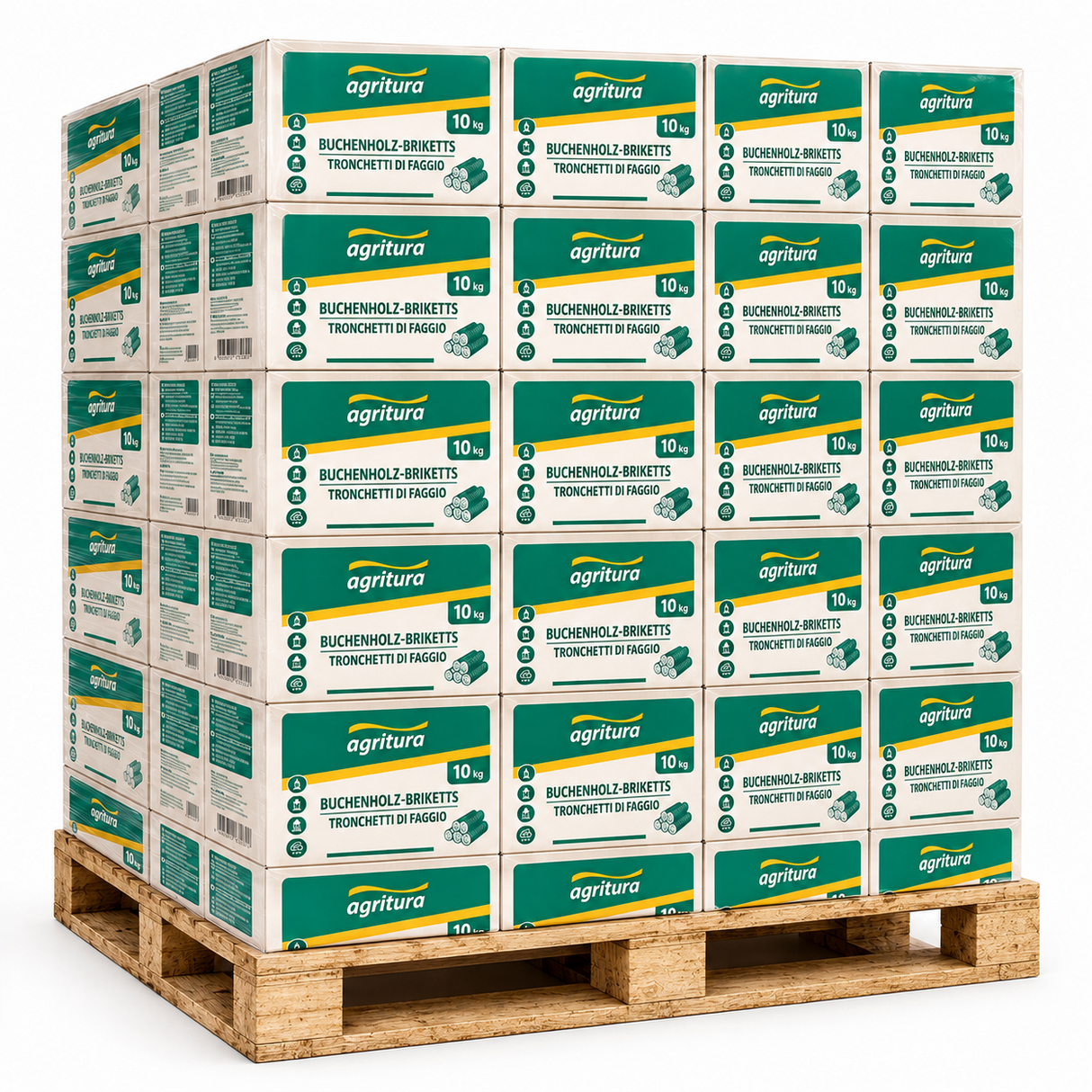 Agritura tronchetti di faggio in cartone da 10kg (1 Pallet - 96 Scatola)