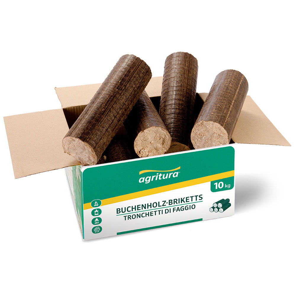 brikett asche dünger Agritura Buchenbriketts 10kg – Natürlicher Brennstoff für Öfen & Kamine –  agritura
