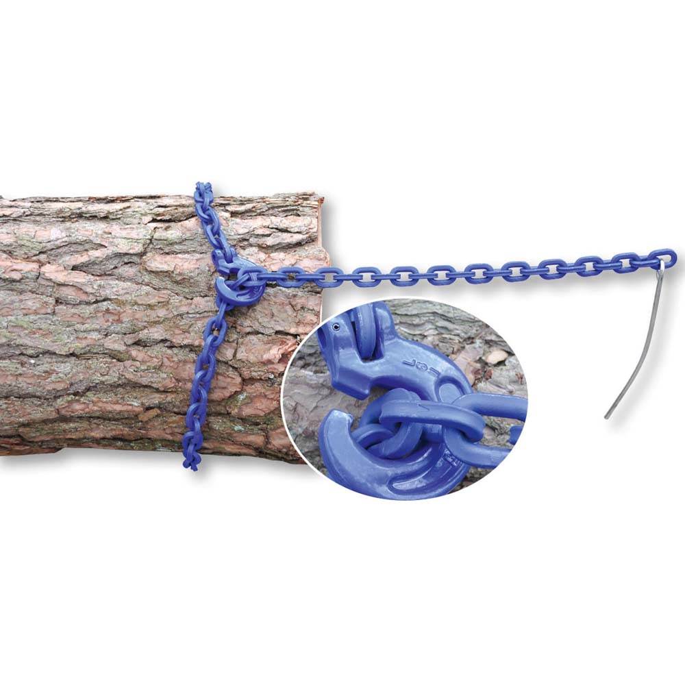 passaggio catena sotto tronchi