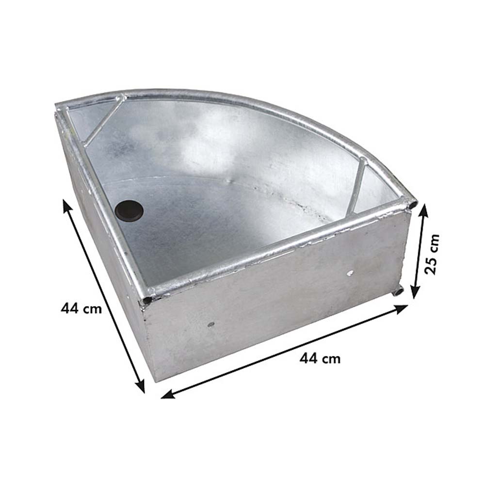 Abbeveratoio zincato ad angolo