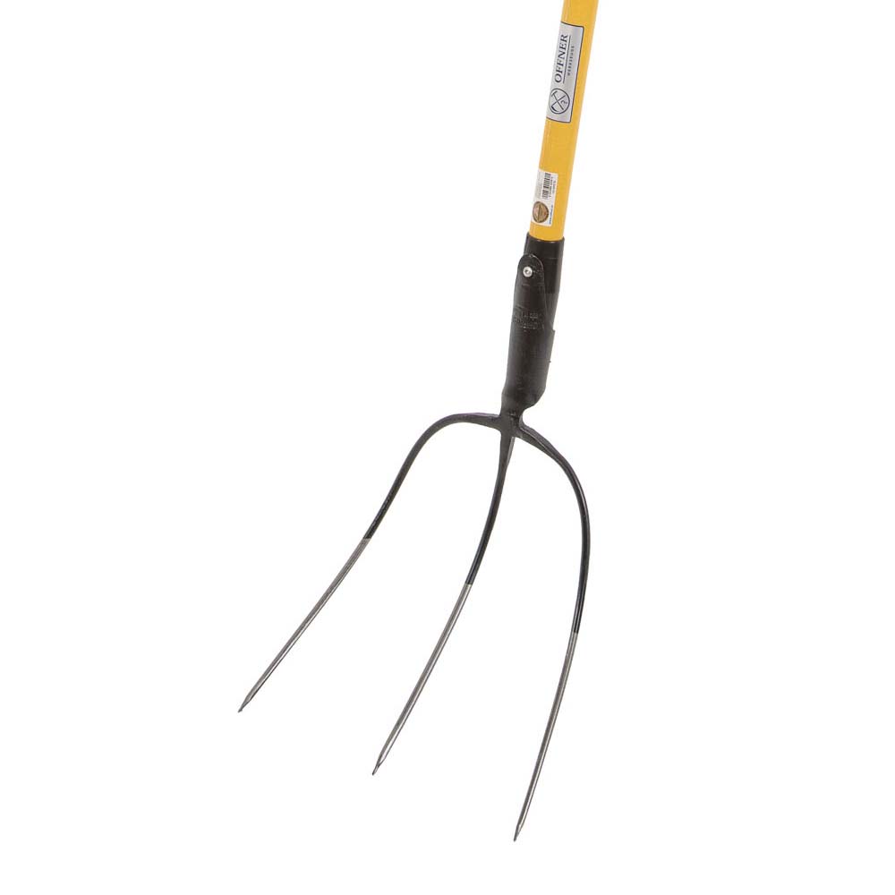 Forcone Zincato con 3 Denti Extra Affilati Manico in Fibra di Vetro