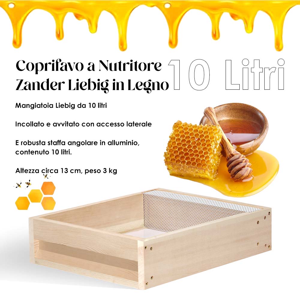 Coprifavo a Nutritore Zander Liebig in Legno - 10 Litri
