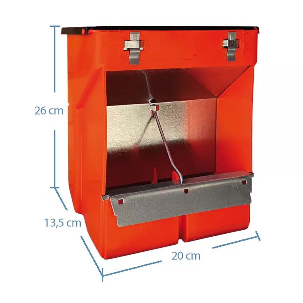 Mangiatoia automatica protezione in metallo zincato per conigli