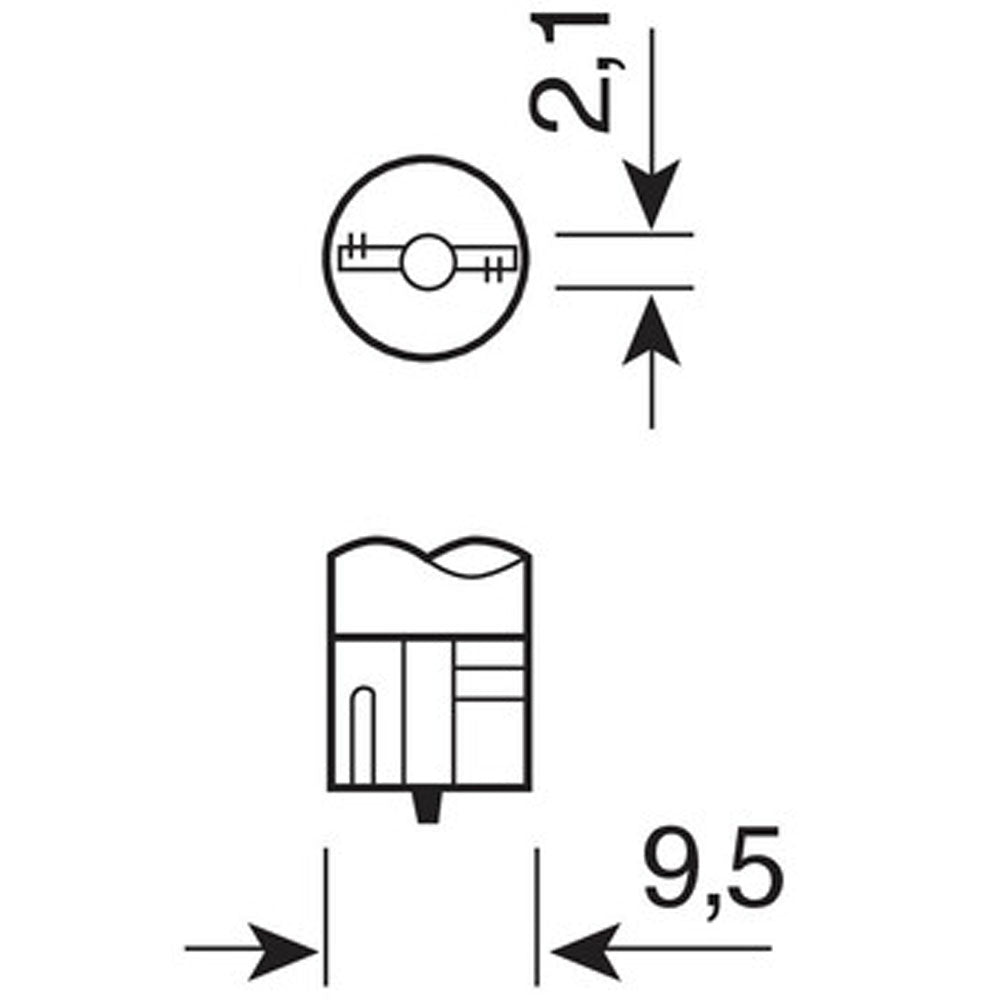 Lampada con base a cuneo 12V - W16W