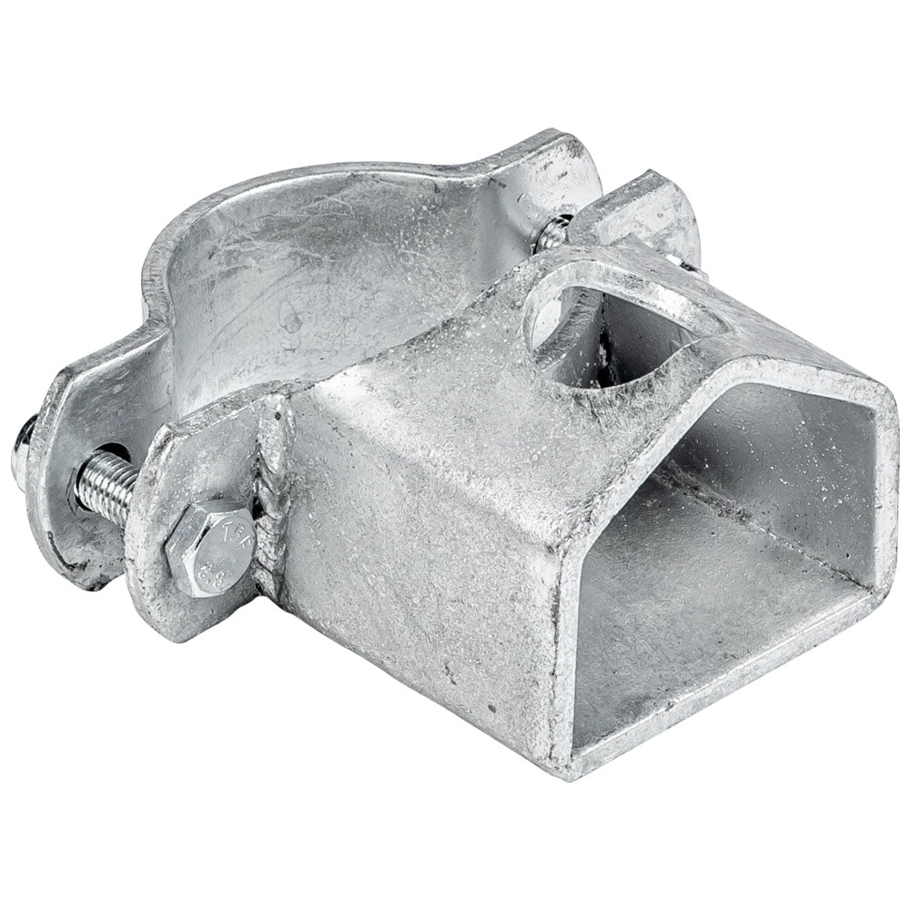 Collare D=76 con foro per perno e piastra di supporto