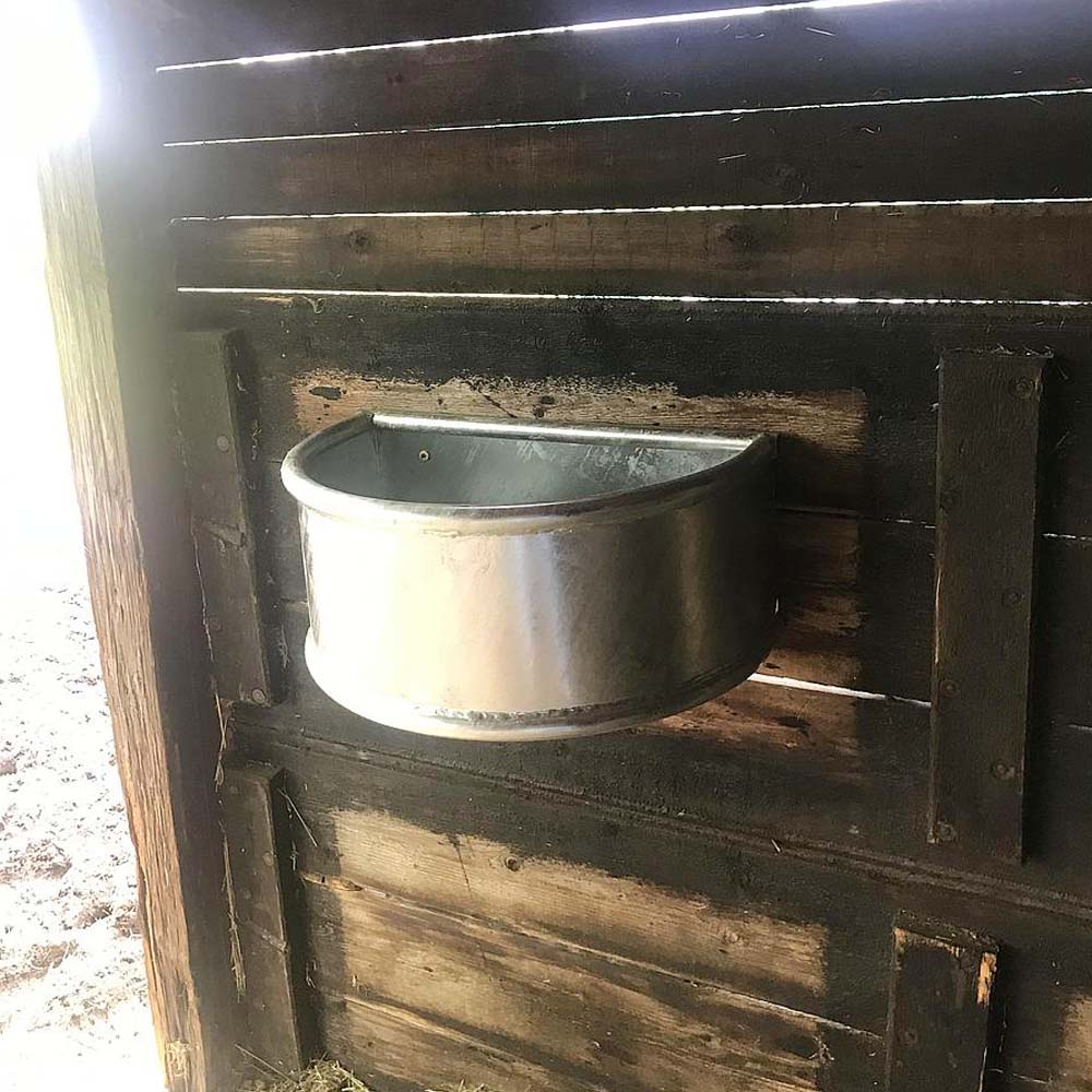 Trogolo tondo in metallo zincato