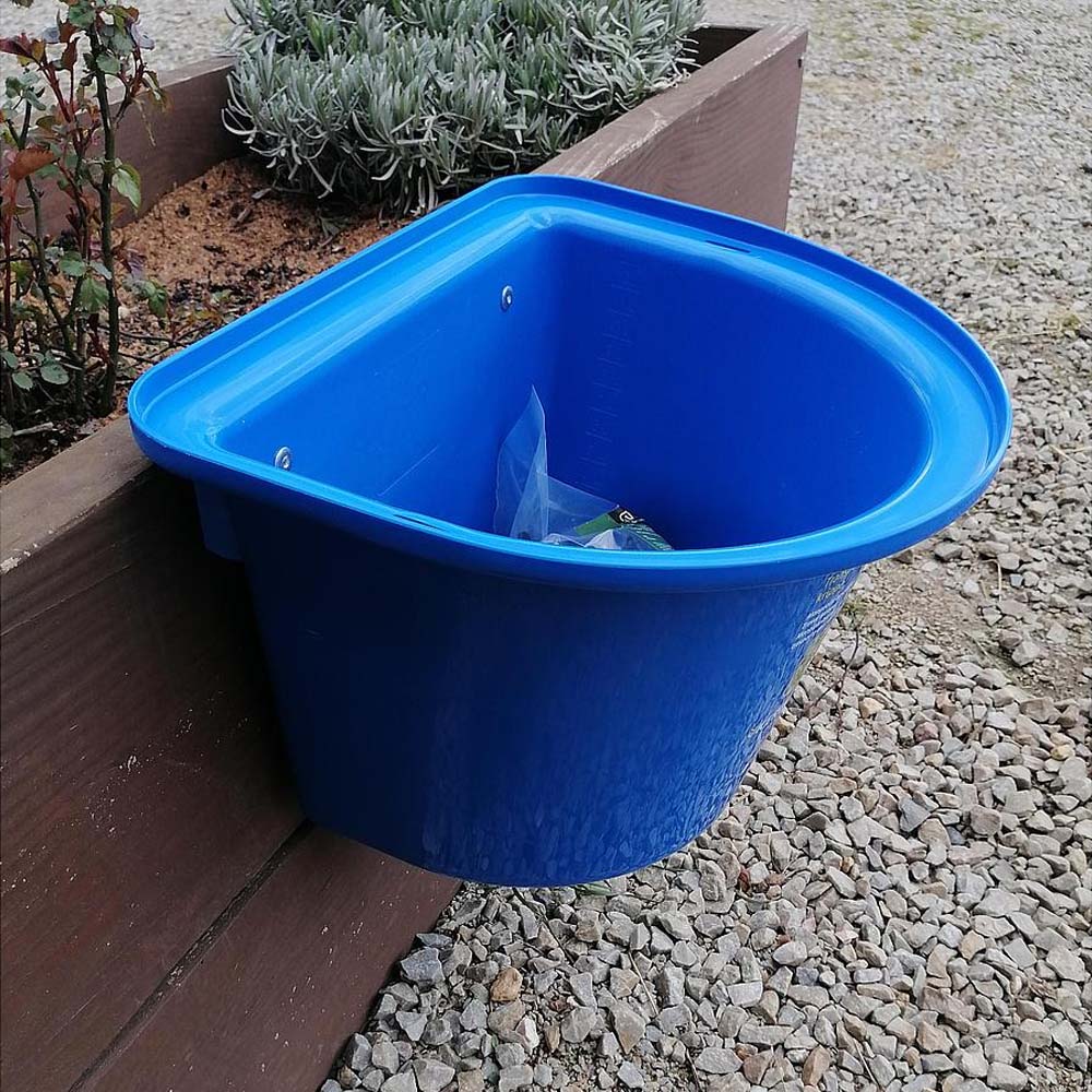 Mangiatoia portatile con staffa per aggancio in plastica antischegge