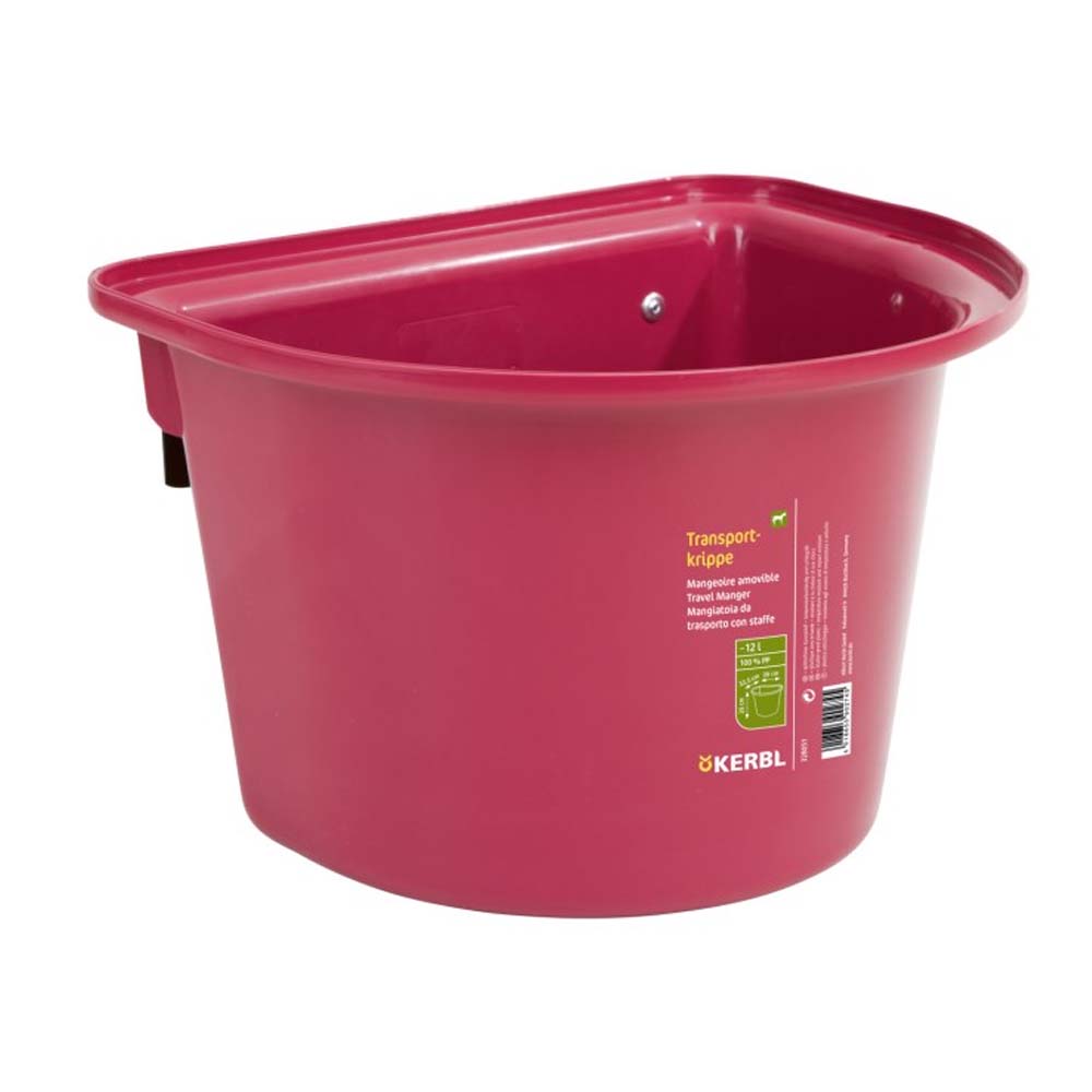 Mangiatoia portatile con staffa per aggancio in plastica antischegge