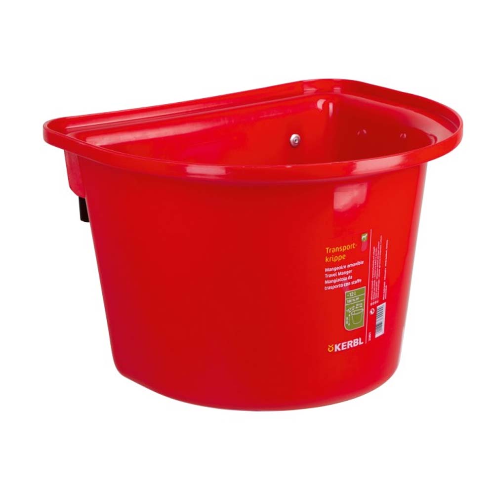 Mangiatoia portatile con staffa per aggancio in plastica antischegge