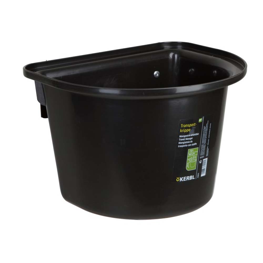 Mangiatoia portatile con staffa per aggancio in plastica antischegge