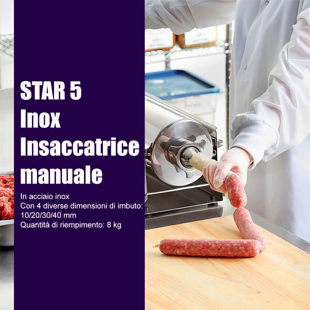 STAR 5 Inox Insaccatrice manuale