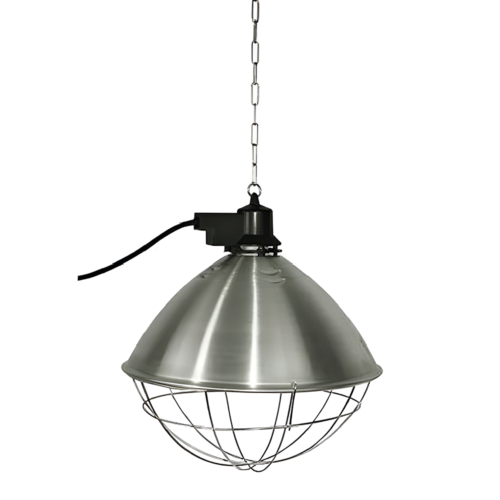 Riflettore riscaldante a raggi infrarossi per galline