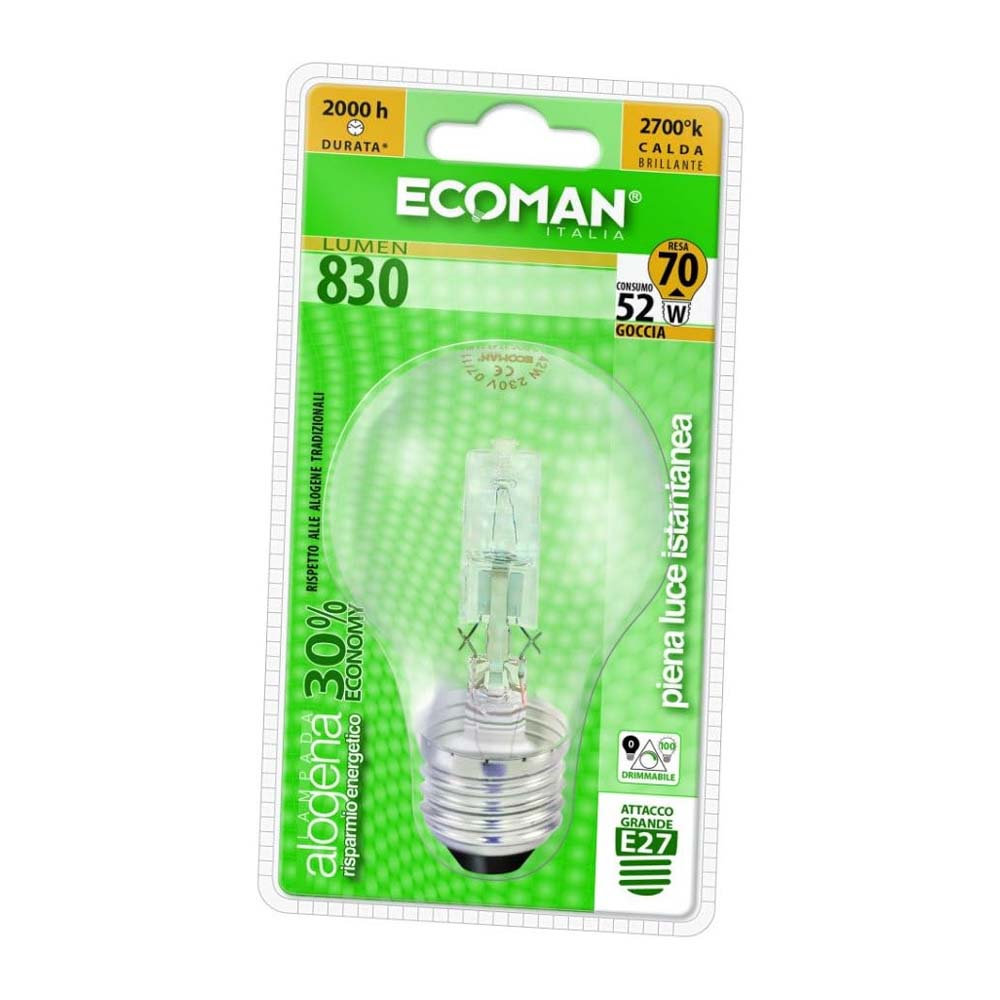 Ecoman Alo goccia 42W 2700K E27-A37371