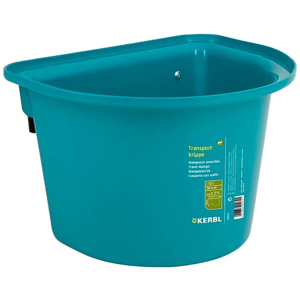 Mangiatoia portatile con staffa per aggancio in plastica antischegge