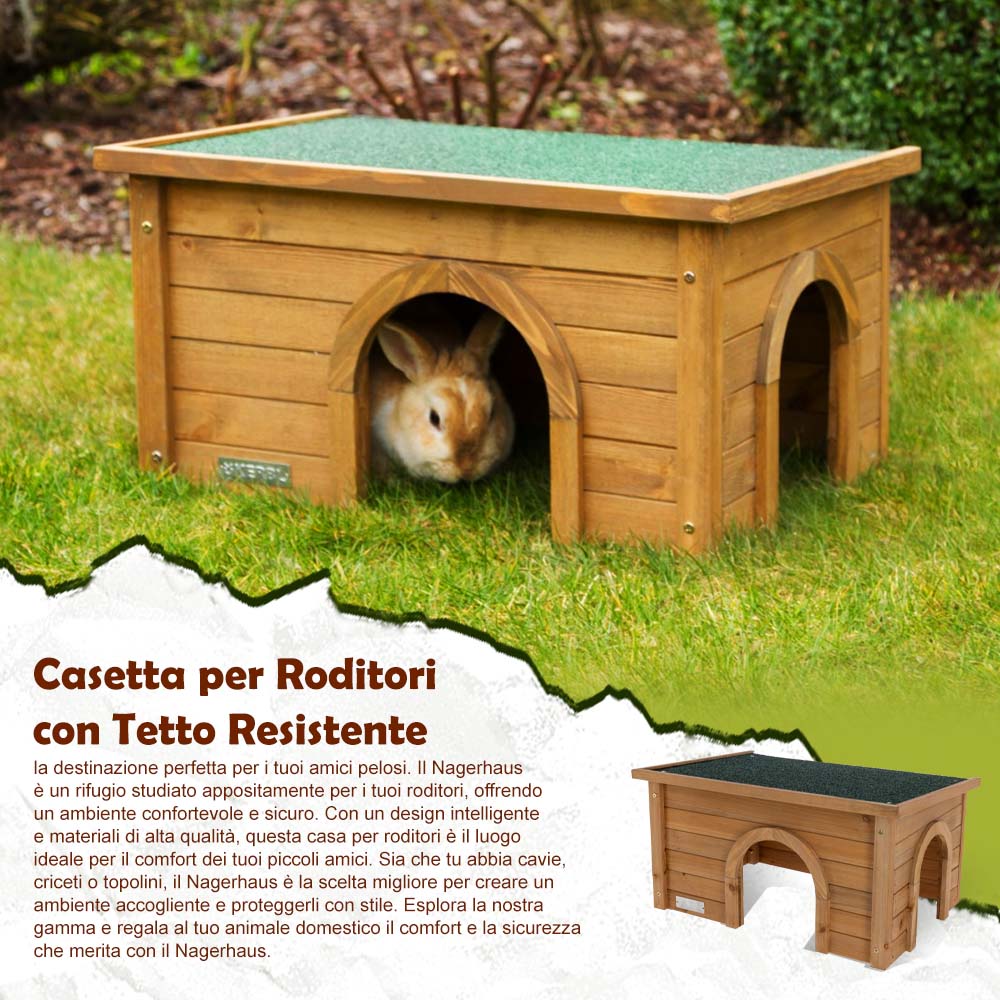 Casetta per Roditori con Tetto Resistente
