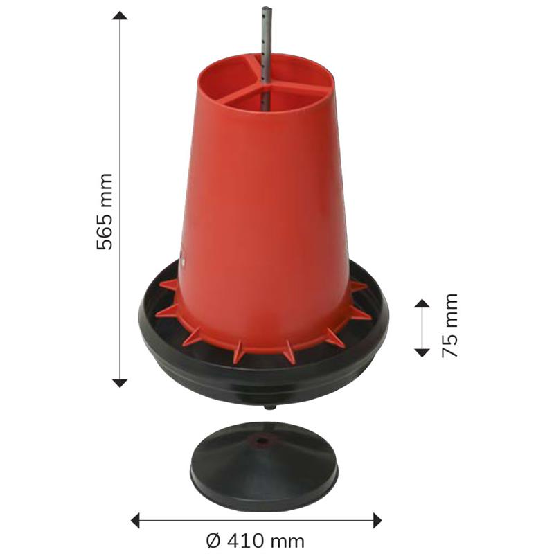 Mangiatoia HELIOS con Griglia Antispreco Fissa – 18kg