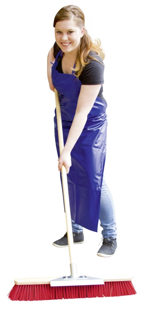 Scopa grande con bordo raschiante con setole in elastan