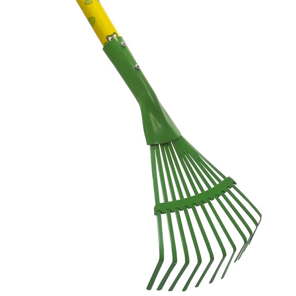 Rastrello Per Fogliame Per Bambini Verde/Giallo