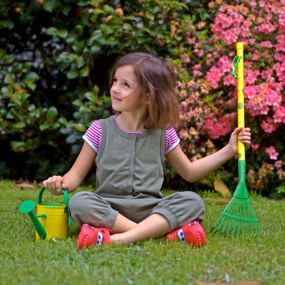 Rastrello Per Fogliame Per Bambini Verde/Giallo